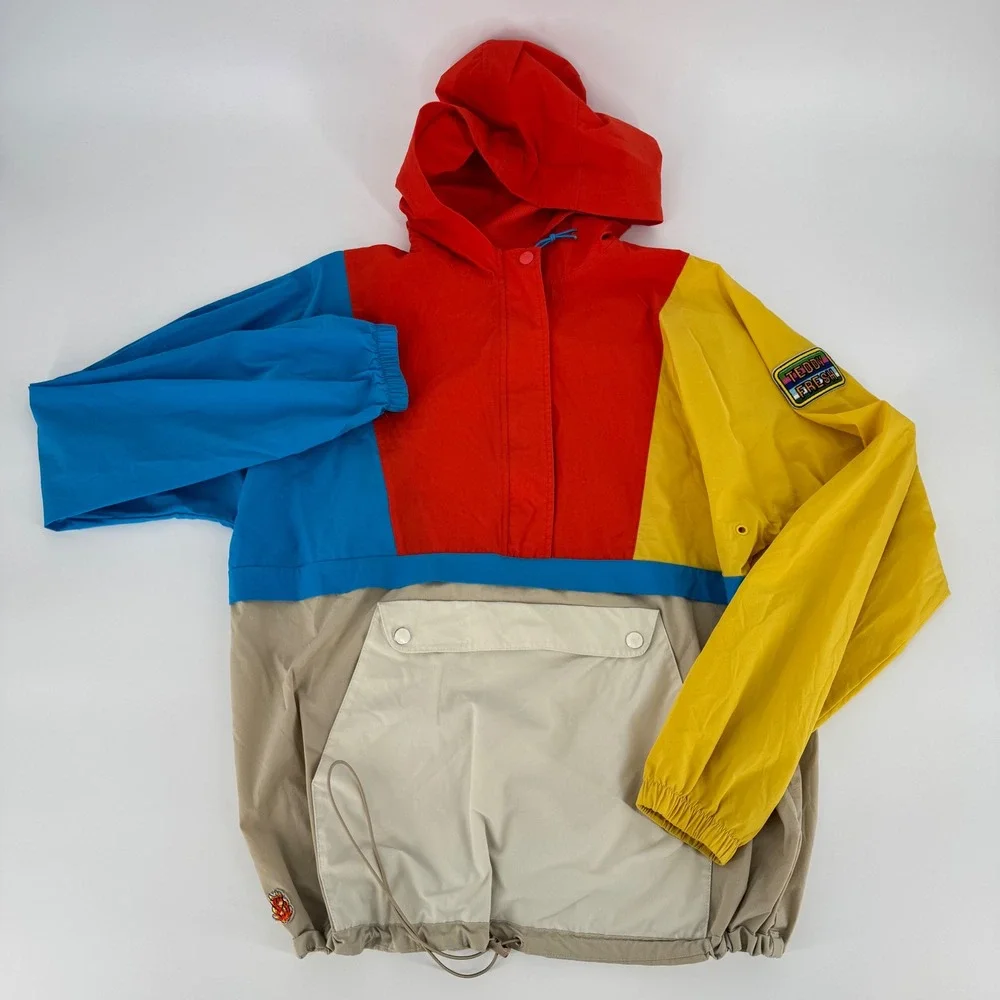 Teddy‎ Fresh Colorblock Anorak Jacket Hoodie Small Pullover Streetwear